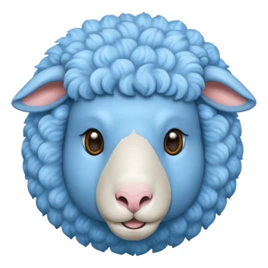 light blue sheep only head sticker
