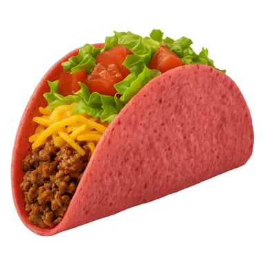pink taco, no background sticker