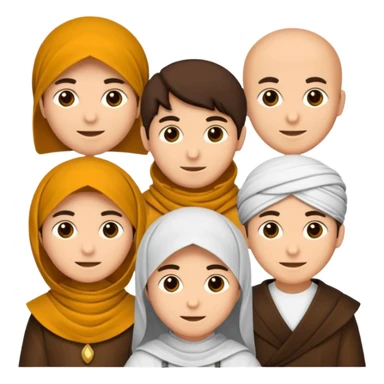 Kabe'nin önünde dönen insanlar sticker