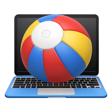 Beach ball + laptop sticker