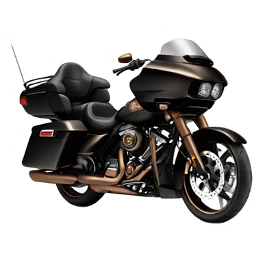 Black Harley Road glide with bronze rims sticker