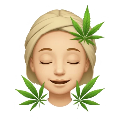 High of weed human light skin emoji sticker