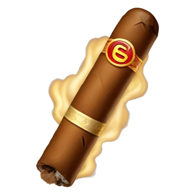 Lit cigar sticker