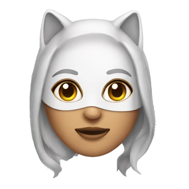 Woman in cat mask sticker