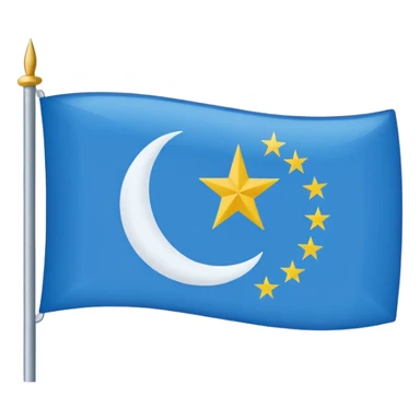 iPhone emoji flag of Uyghuristan (East Turkestan) sticker