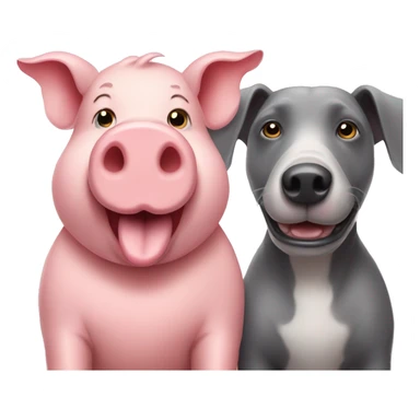 a pig and elephant and dog as best friends sticker