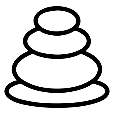 icon on the theme of yoga stones classes.  sticker