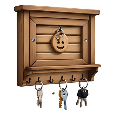 Wooden wall key holder  sticker