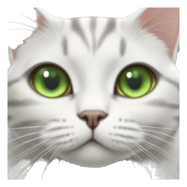 green eyes, white tabby tabby british shorthair cat sticker