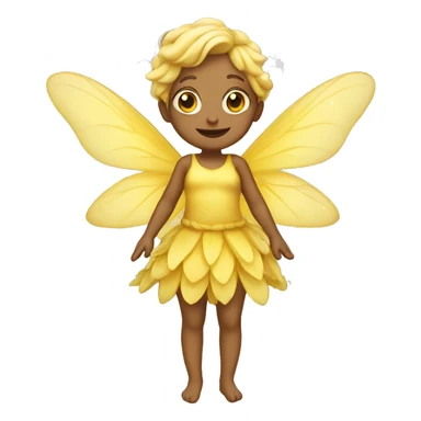 Yellow fairy sticker