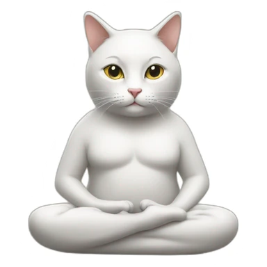 meditation cat sticker