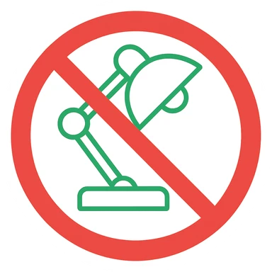 Make the green lamp a much brighter, more vivid green while keeping the red prohibition circle intact. Maintain a transparent background. The style should be consistent with the original images. sticker