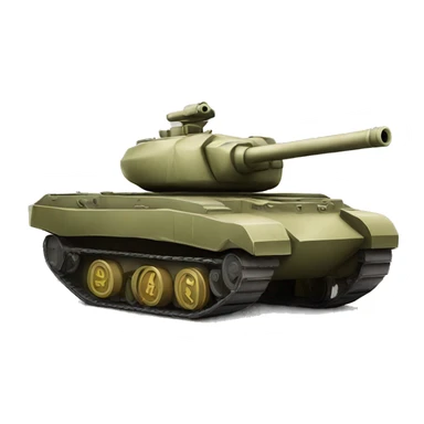 tank with trailer with money sticker