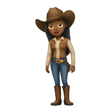 girl with cowboy boots sticker
