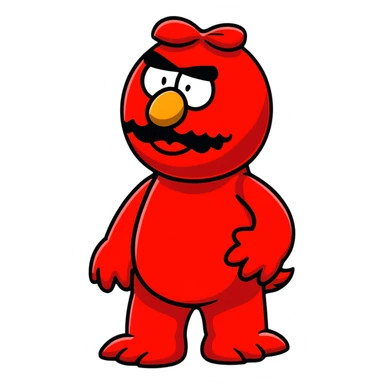 annoyed emo Elmo sticker