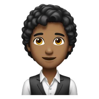 young ceo with black hair brown eyes sticker