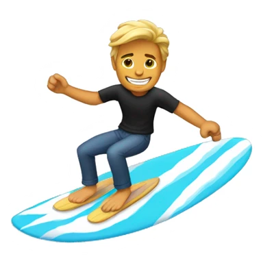 Josh riding a surfboard  sticker