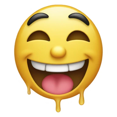 a laughing smiley that also cries a little sticker