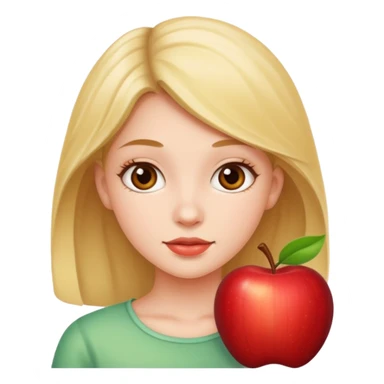create the head okf the young pretty gitl in apple style sticker