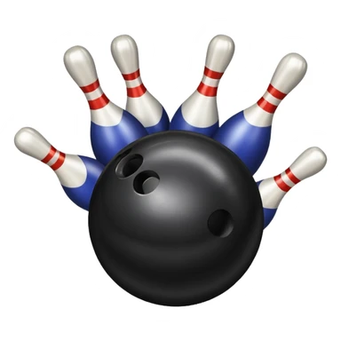 Bowling ball make a strike sticker