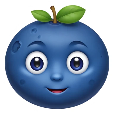 blueberry with a face sticker