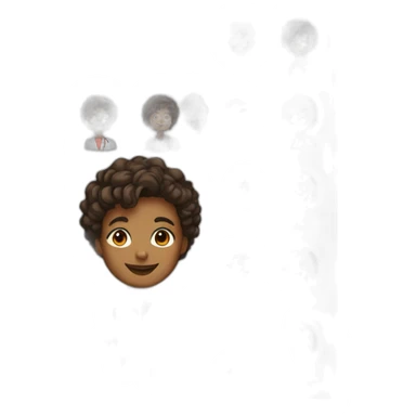 Doctor, brown skin, short hair, curly hair, oblique view, happy sticker