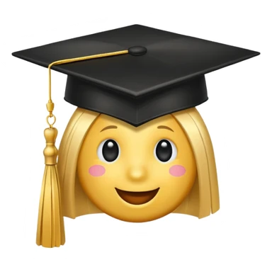 cheerful graduation cap sticker