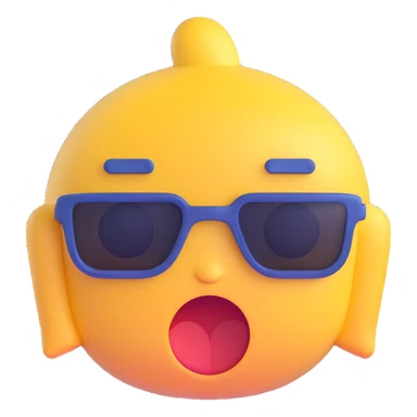 facebook icon, 3D emoji style sticker