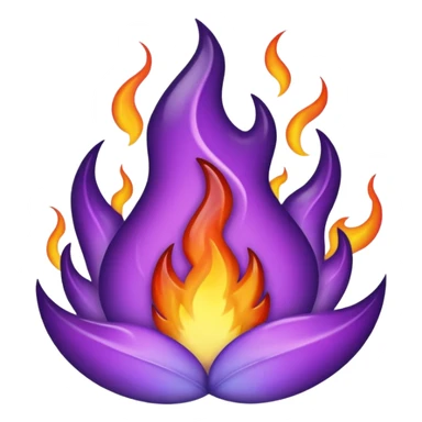 Purple flame sticker