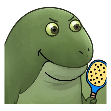 Pickle playing pickleball sticker