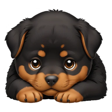 Rottweiler puppy sleeping sticker
