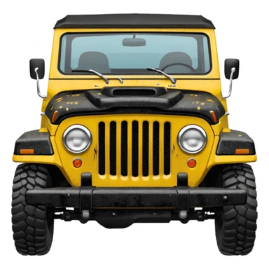 jeepster commando without top with straight flat hood sticker