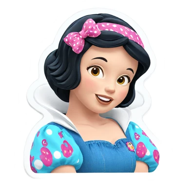 smiling girl in cute dress sticker