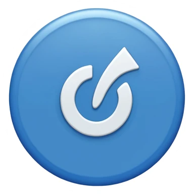 Blue circle with a tick in the middle sticker