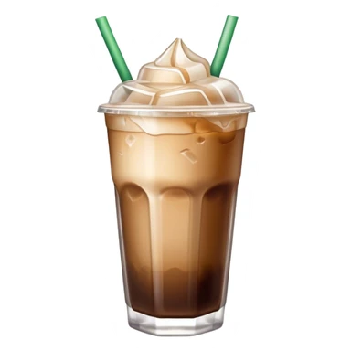 Starbuck ice coffee with ice cubes sticker