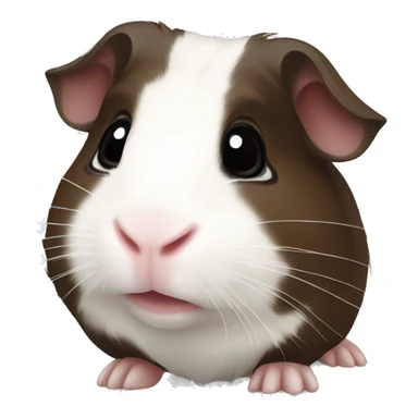 Guineapig dark brown white sticker