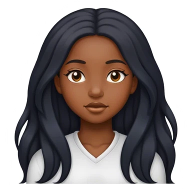 Black hear girl sticker