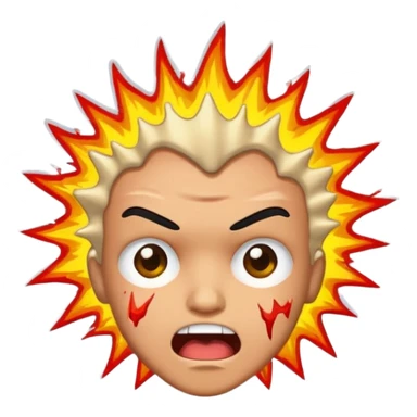 сделай стикер в стиле телеграм для смайлика "🤯". без обводки и с прозрачным фоном sticker