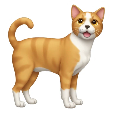 Cat with dog body  sticker