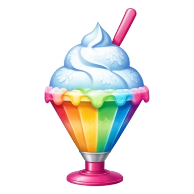 shave ice, vibrant colors, cute and appealing sticker