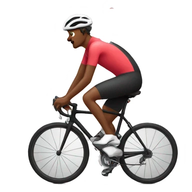 A cyclist with hearts around him sticker