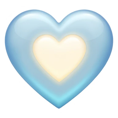 white heart with a soft glow sticker
