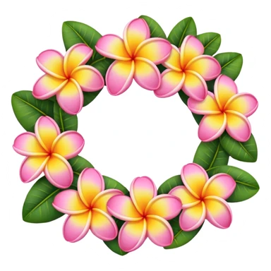 Plumeria lei sticker