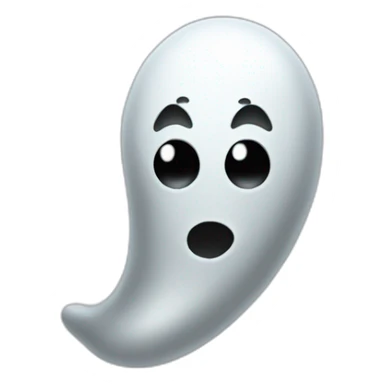ghost emoji but it's a bean sticker