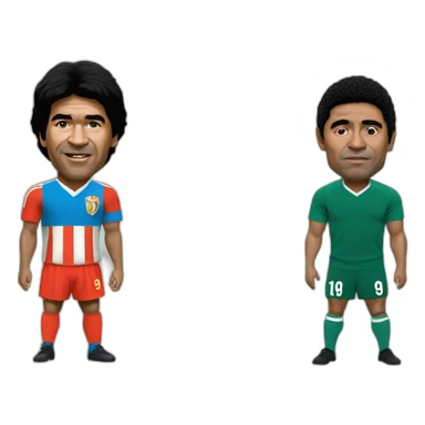 Pele vs maradona sticker