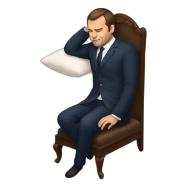 Emanuel Macron sleep sticker