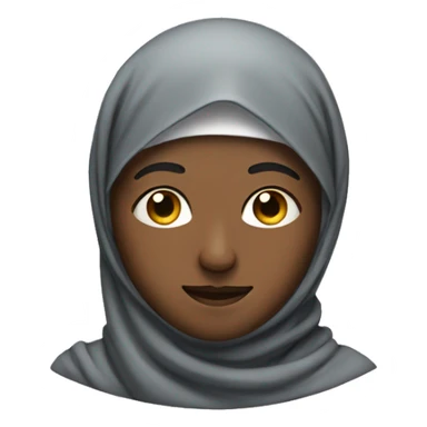 a man with hijab with stars for eyes sticker