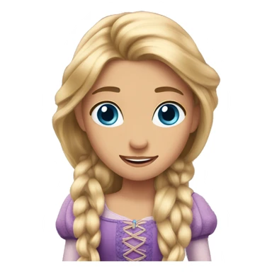 Rapunzel with blue eyes sticker