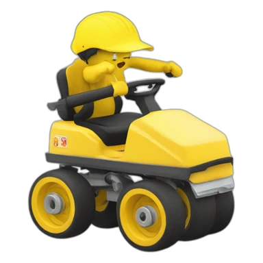 Yellow roller quads sticker