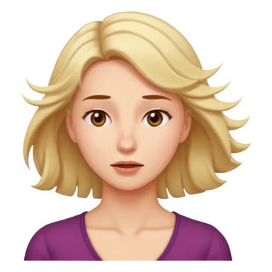 woman sighing while shaking head motion sticker